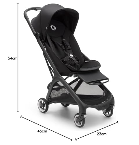 Bugaboo Butterfly ultrakompakter Reise-Kinderwagen, klein & leicht, einhändig faltbar und einfach zu lenken, ergonomischer City-Buggy für Babys ab 6 Monaten, mit viel Stauraum, Forest Green