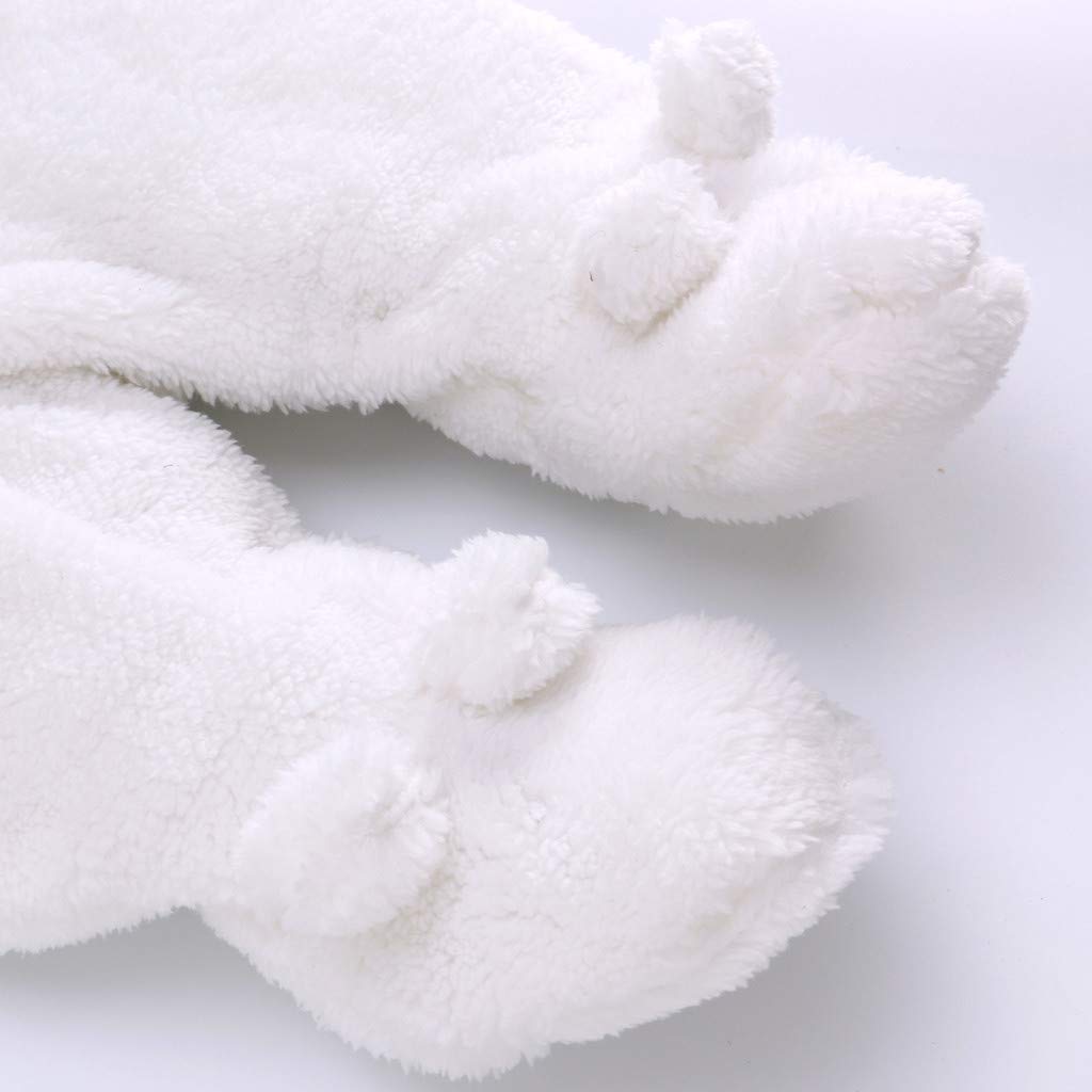 Baby Winter Schneeanzug Baby Strampler, Junge und Mädchen Einteiliger Anzug mit Kapuze, Kleinkind Oberbekleidung Schneeanzug Set Dick und Warm,Blau 3-6 Monate