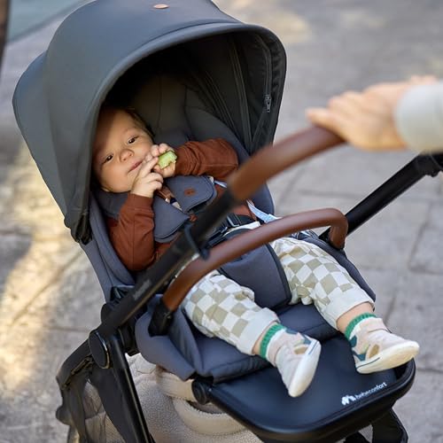 Bebeconfort Luvia Trio, Kinderwagen 3 in 1, 0–4 Jahre (0–22 kg), Baby Kinderwagen, Babyschale, Kinderwagenaufsatz, Smartes Faltsystem, Verstellbarer Schieber, Stoßdämpfung auf Rädern, Mineral Graphite