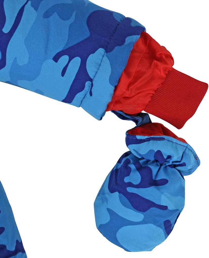 Baby Winter Overall Mit Kapuze Schneeanzüge mit Handschuhen und Füßlinge Mädchen Jungen Warm Kleidungsset