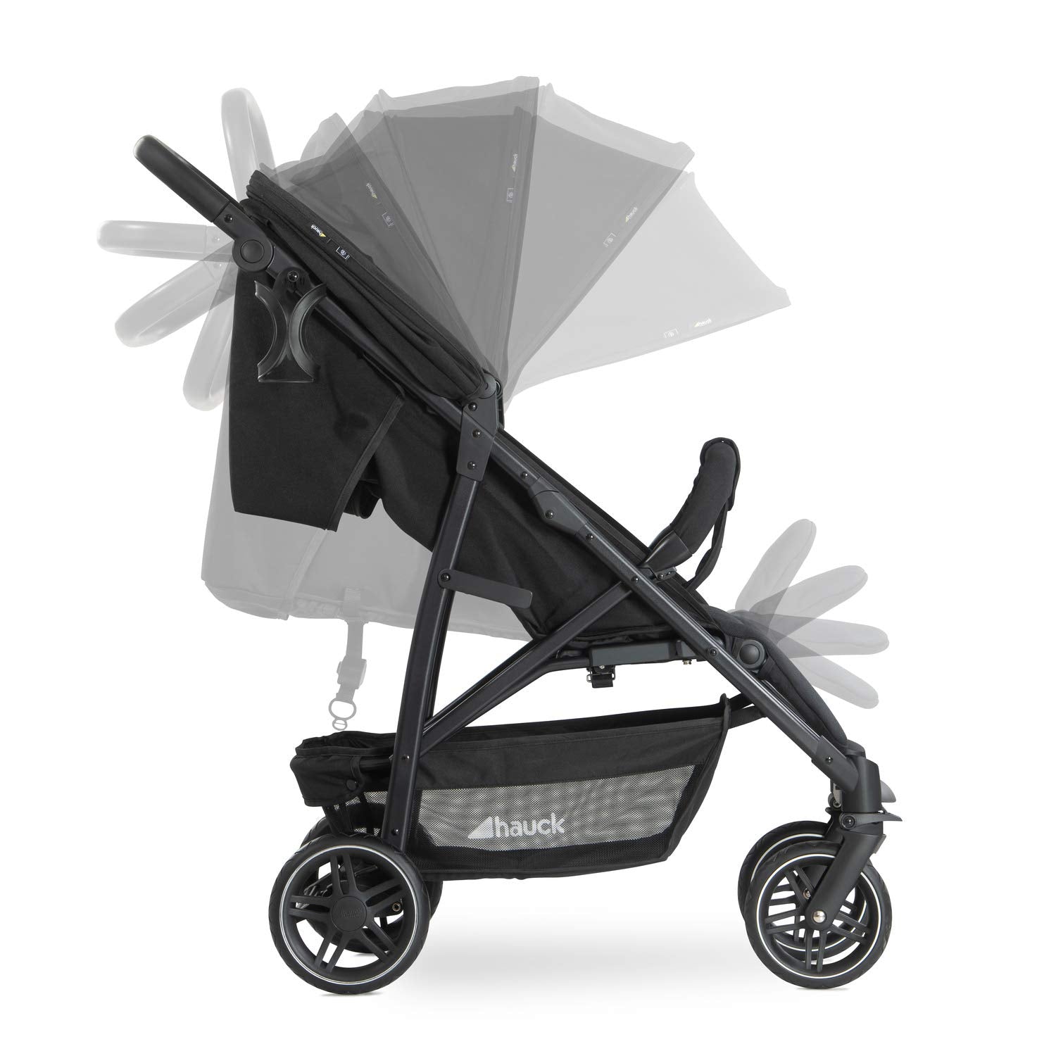 Hauck Rapid 4R Plus Buggy - Kinderwagen mit XL Sonnendach UPF 50+, 25 kg Belastung, schnell klappbar, höhenverstellbar, Getränkehalter, Liegeposition, großem Einkaufskorb