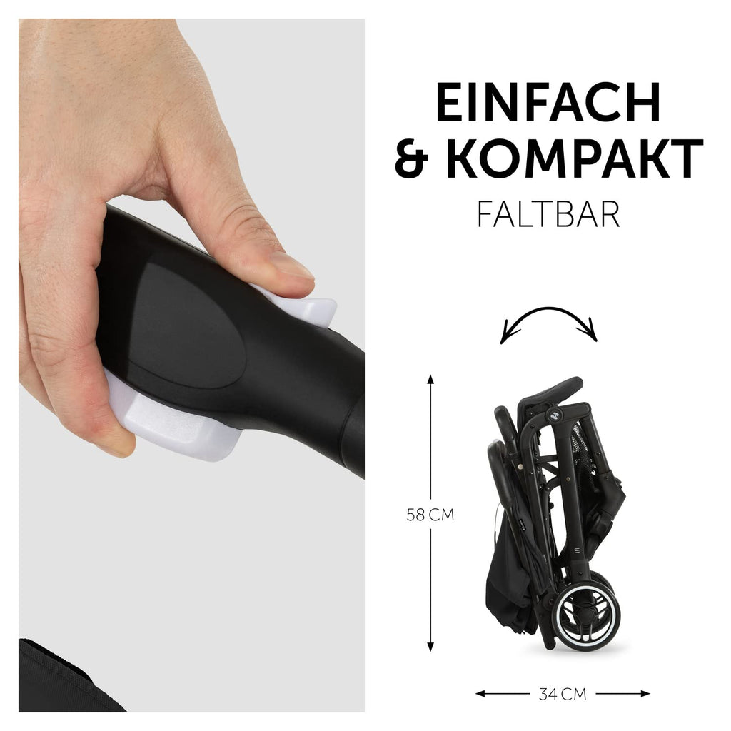 Hauck Travel N Care Dark Olive Kinderwagen – Leichter Reise Buggy für Kinder ab Geburt bis 22 kg mit Liegefunktion, kompakt und UPF 50+