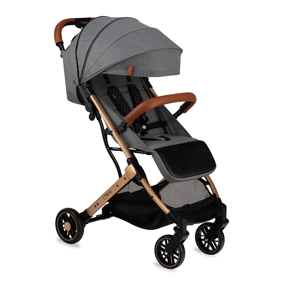 Kinderwagen MoMi ESTELLE ab 6 Monaten (bis 15 kg), klappbarer Kinderwagen mit 5-Punkt-SicherheitsgurtKinderwagen MoMi ESTELLE ab 6 Monaten (bis 15 kg), klappbarer Kinderwagen mit 5-Punkt-Sicherheitsgurt, Einkaufskorb mit Auflappfunktion , Teleskopzuggriff