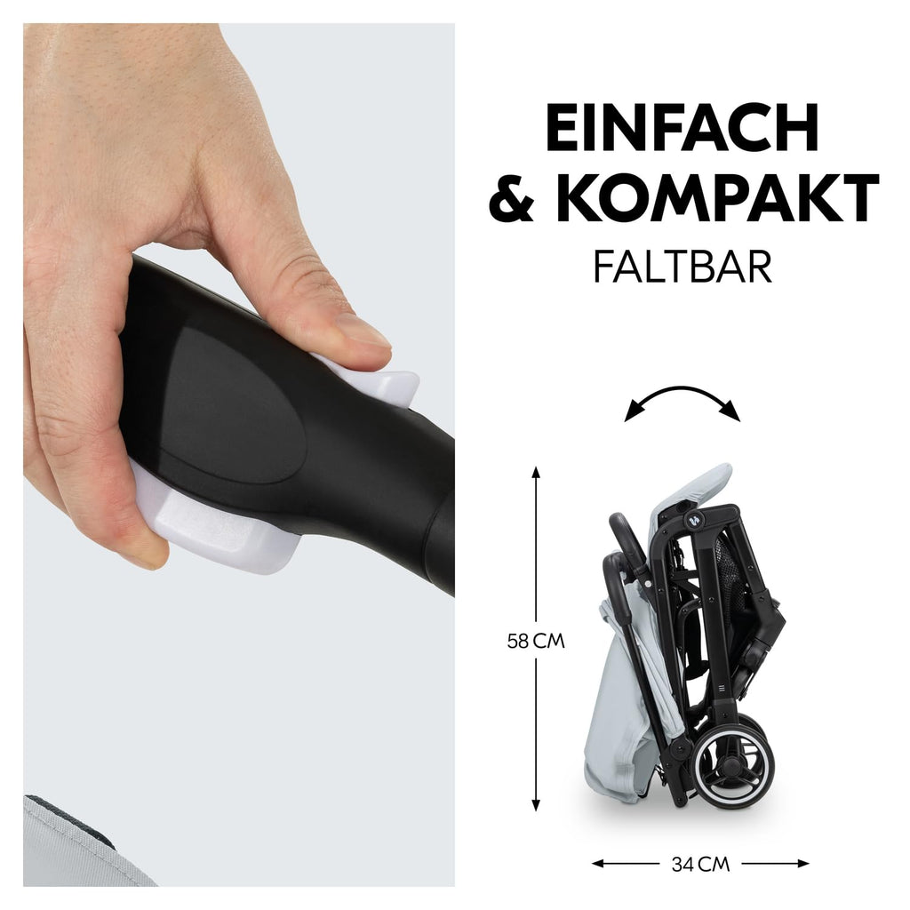 Hauck Travel N Care Dark Olive Kinderwagen – Leichter Reise Buggy für Kinder ab Geburt bis 22 kg mit Liegefunktion, kompakt und UPF 50+