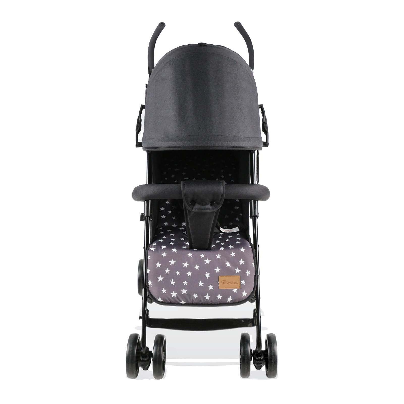 Bemesu Reisebuggy Kompaktkinderwagen mit 360°-Schwenkrädern, Kinderwagen mit 5-Punkt-Gurt, Kinderwagen 360° verstellbare Fahrtrichtung, Kinderbuggy klappbar bis 15kg, 0–3 Jahre, Lila