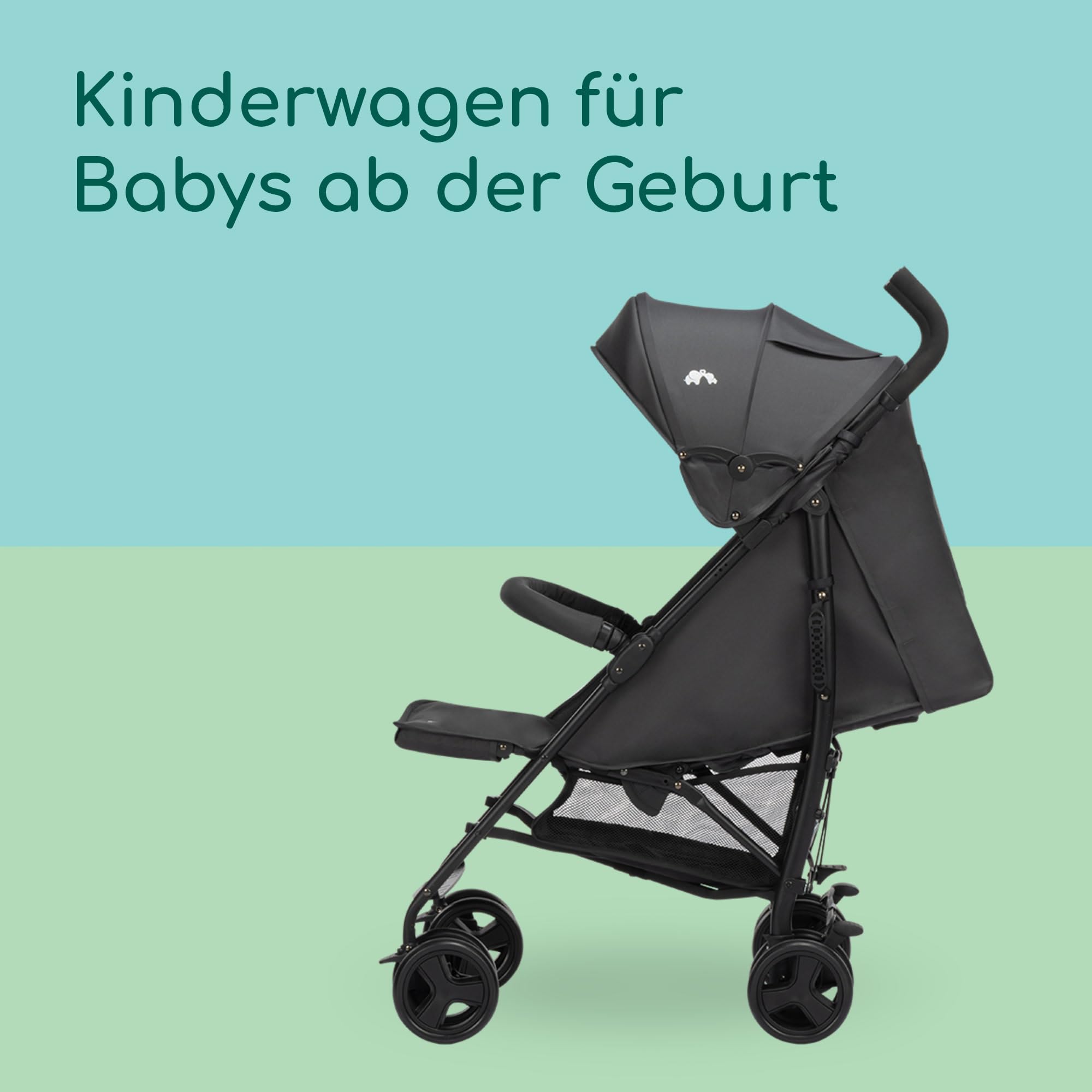 Bebeconfort Rainbow, Kinderwagen, Kompakt und Wendig, 6 Monaten bis 4 Jahre, bis zu 22 kg, Mineral Graphite