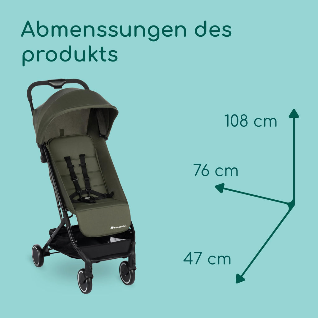 Bebeconfort Rainbow, Kinderwagen, Kompakt und Wendig, 6 Monaten bis 4 Jahre, bis zu 22 kg, Mineral Graphite