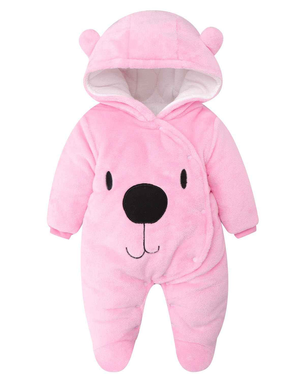 Baby Overall Winter Mit Kapuze Schneeanzug Flanell Strampler Spieler Spielanzug Mit Füße Karikatur Jumpsuit Kleidung 0-3 Monate