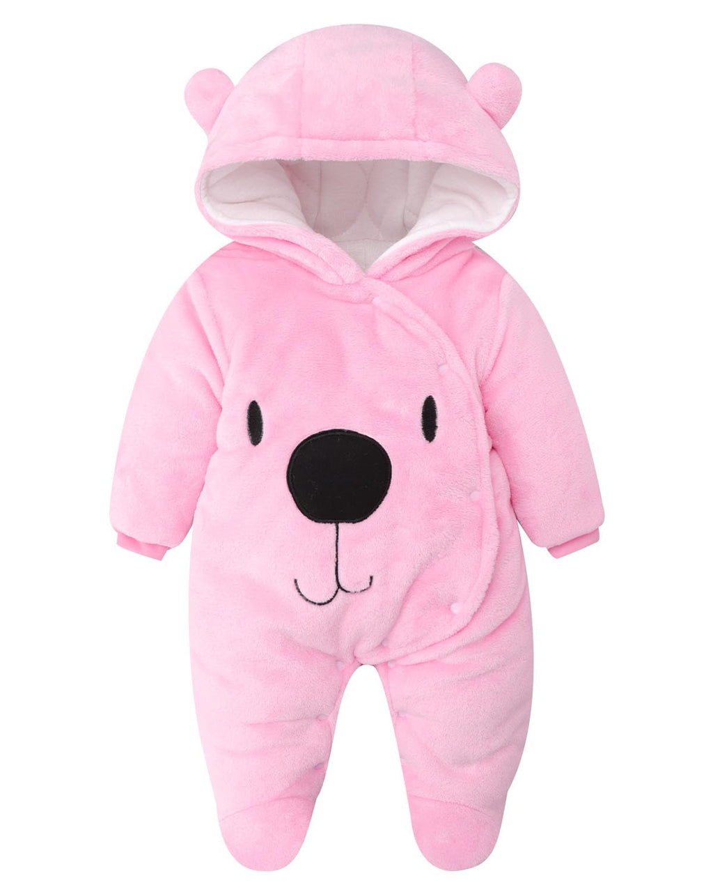 Baby Overall Winter Mit Kapuze Schneeanzug Flanell Strampler Spieler Spielanzug Mit Füße Karikatur Jumpsuit Kleidung 0-3 Monate