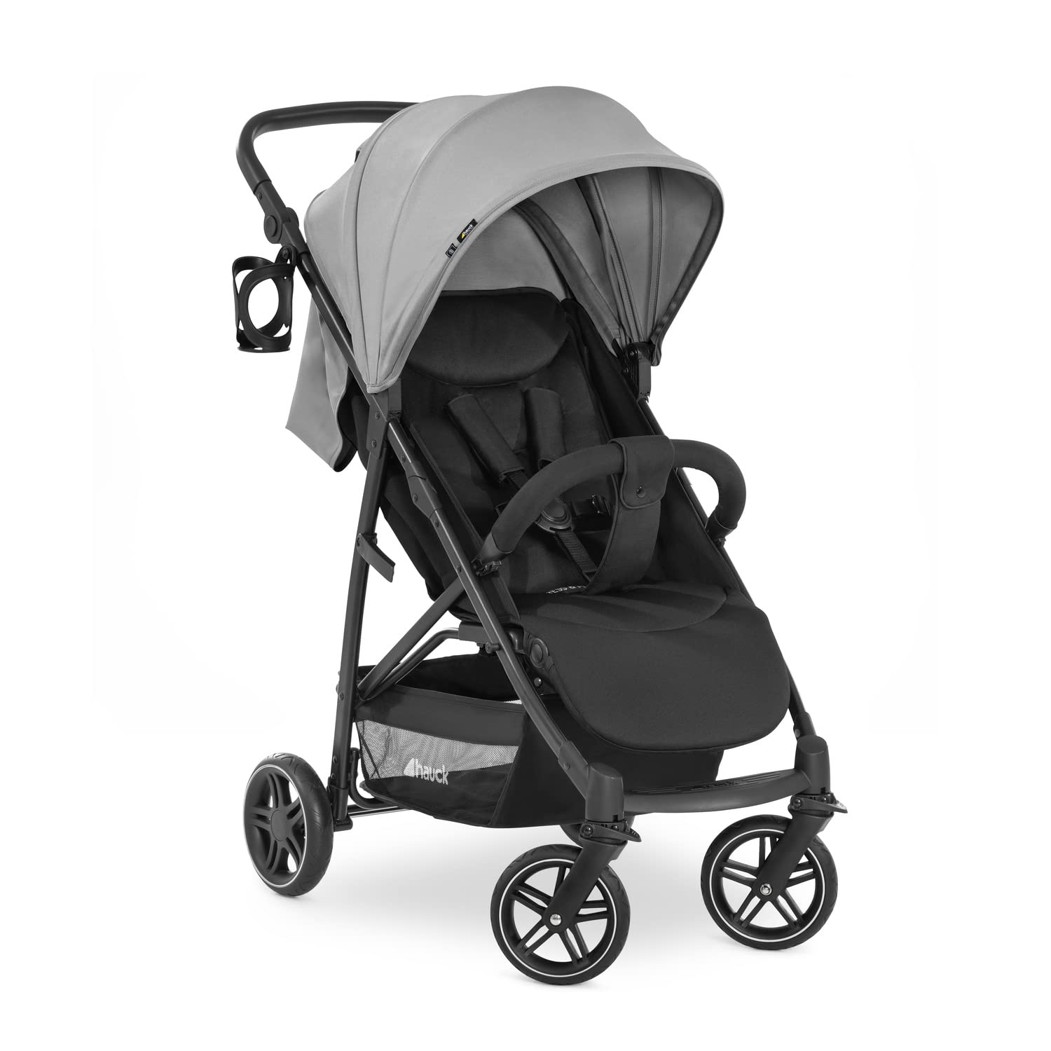 Hauck Rapid 4R Plus Buggy - Kinderwagen mit XL Sonnendach UPF 50+, 25 kg Belastung, schnell klappbar, höhenverstellbar, Getränkehalter, Liegeposition, großem Einkaufskorb