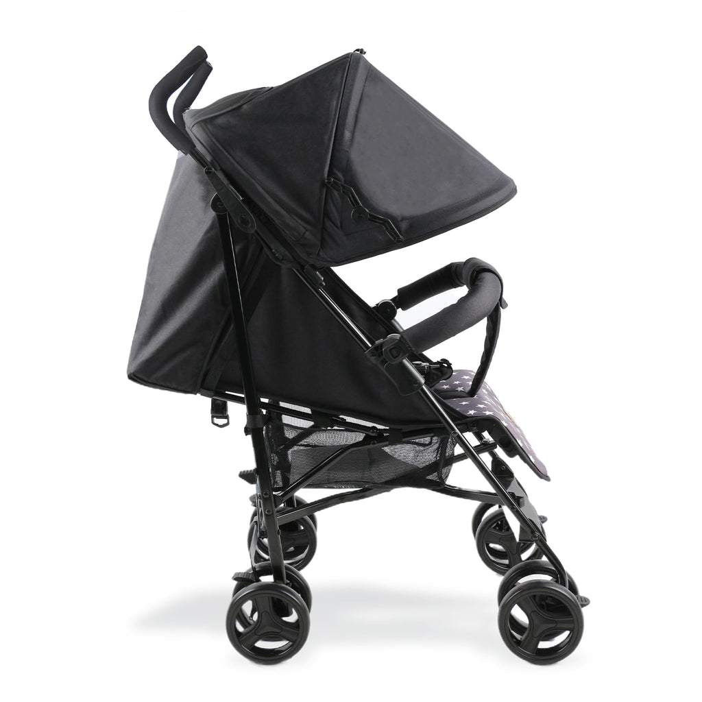 Bemesu Reisebuggy Kompaktkinderwagen mit 360°-Schwenkrädern, Kinderwagen mit 5-Punkt-Gurt, Kinderwagen 360° verstellbare Fahrtrichtung, Kinderbuggy klappbar bis 15kg, 0–3 Jahre, Lila