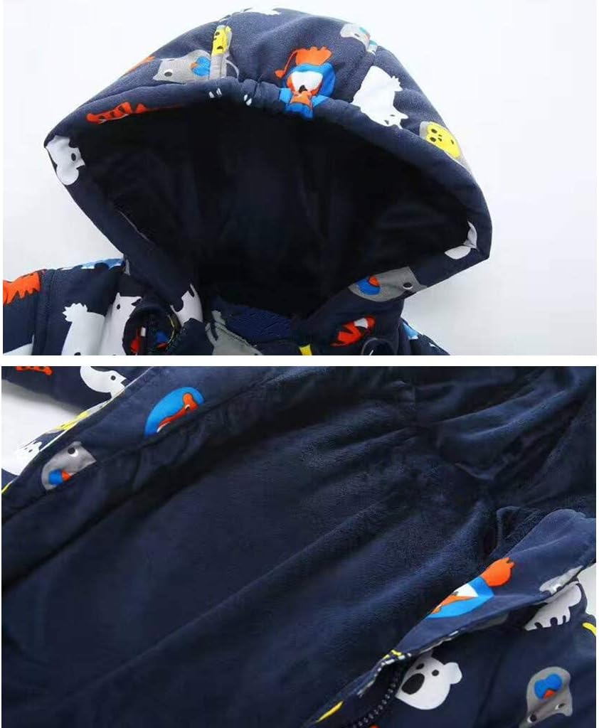 Baby Winter Overall Mit Kapuze Schneeanzüge mit Handschuhen und Füßlinge Mädchen Jungen Warm Kleidungsset