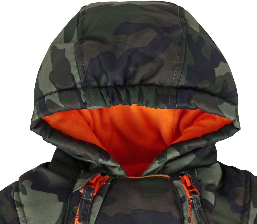 Baby Winter Overall Mit Kapuze Schneeanzüge mit Handschuhen und Füßlinge Mädchen Jungen Warm Kleidungsset