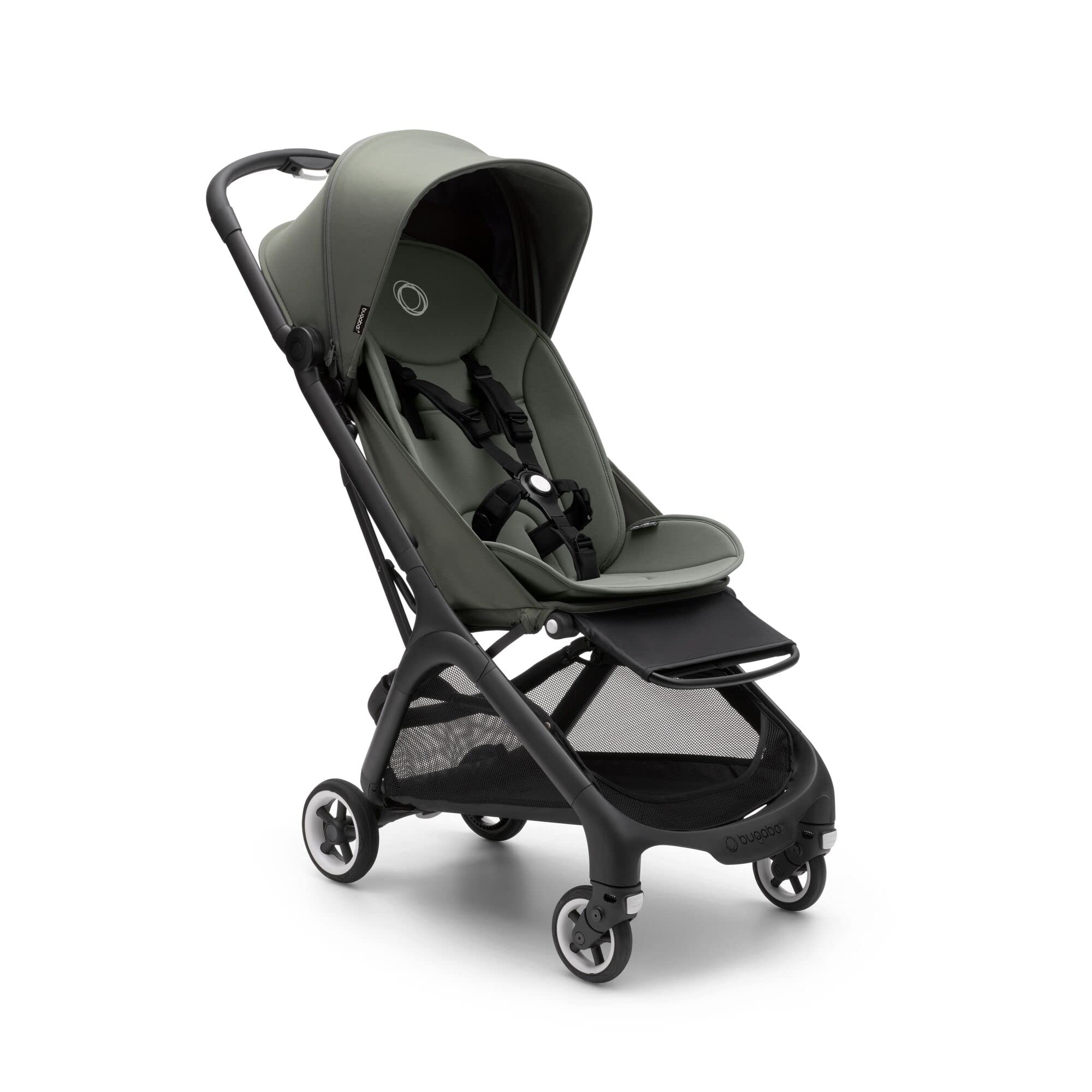 Bugaboo Butterfly ultrakompakter Reise-Kinderwagen, klein & leicht, einhändig faltbar und einfach zu lenken, ergonomischer City-Buggy für Babys ab 6 Monaten, mit viel Stauraum, Forest Green