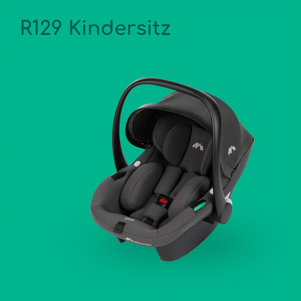Bebeconfort Luvia Trio, Kinderwagen 3 in 1, 0–4 Jahre (0–22 kg), Baby Kinderwagen, Babyschale, Kinderwagenaufsatz, Smartes Faltsystem, Verstellbarer Schieber, Stoßdämpfung auf Rädern, Mineral Graphite