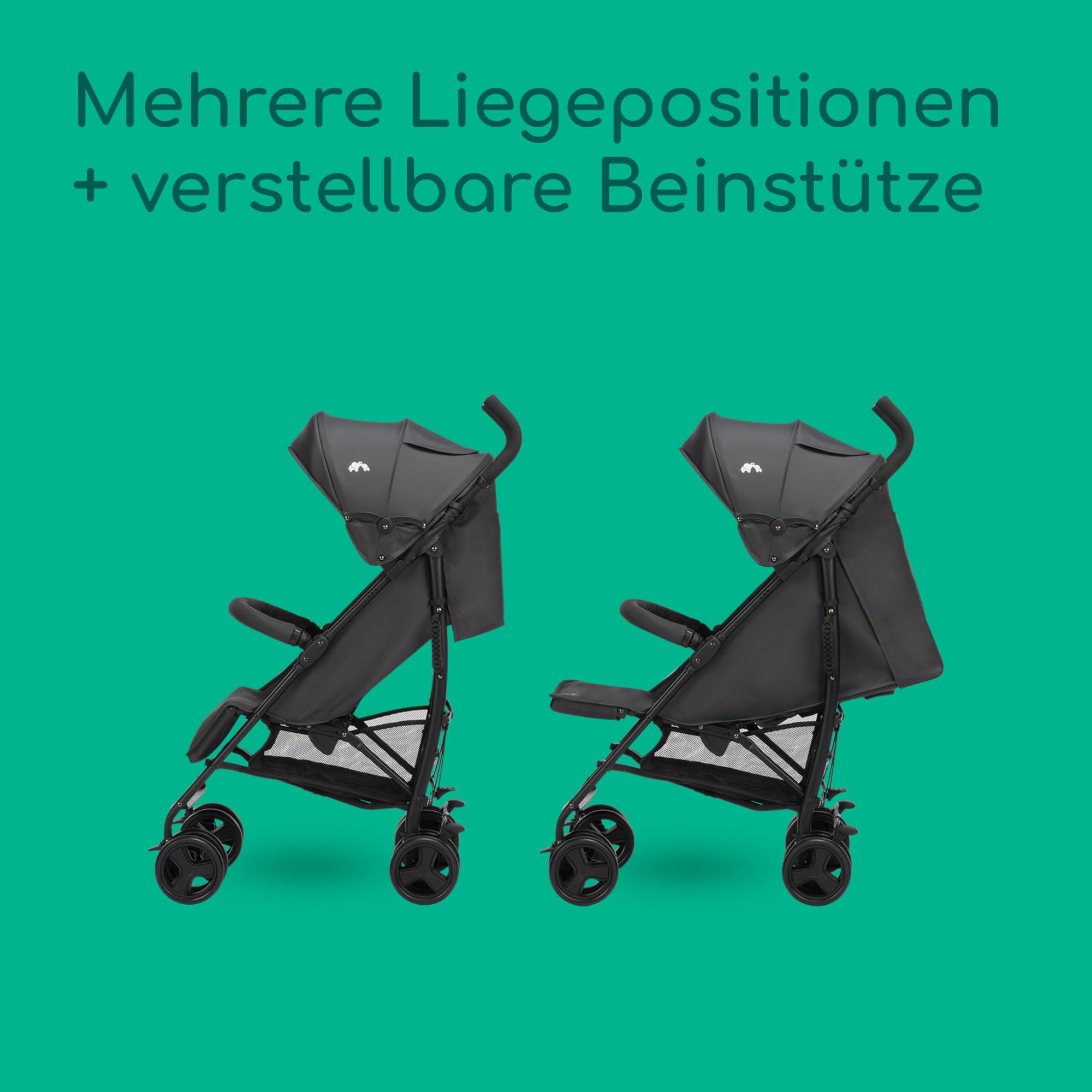 Bebeconfort Rainbow, Kinderwagen, Kompakt und Wendig, 6 Monaten bis 4 Jahre, bis zu 22 kg, Mineral Graphite