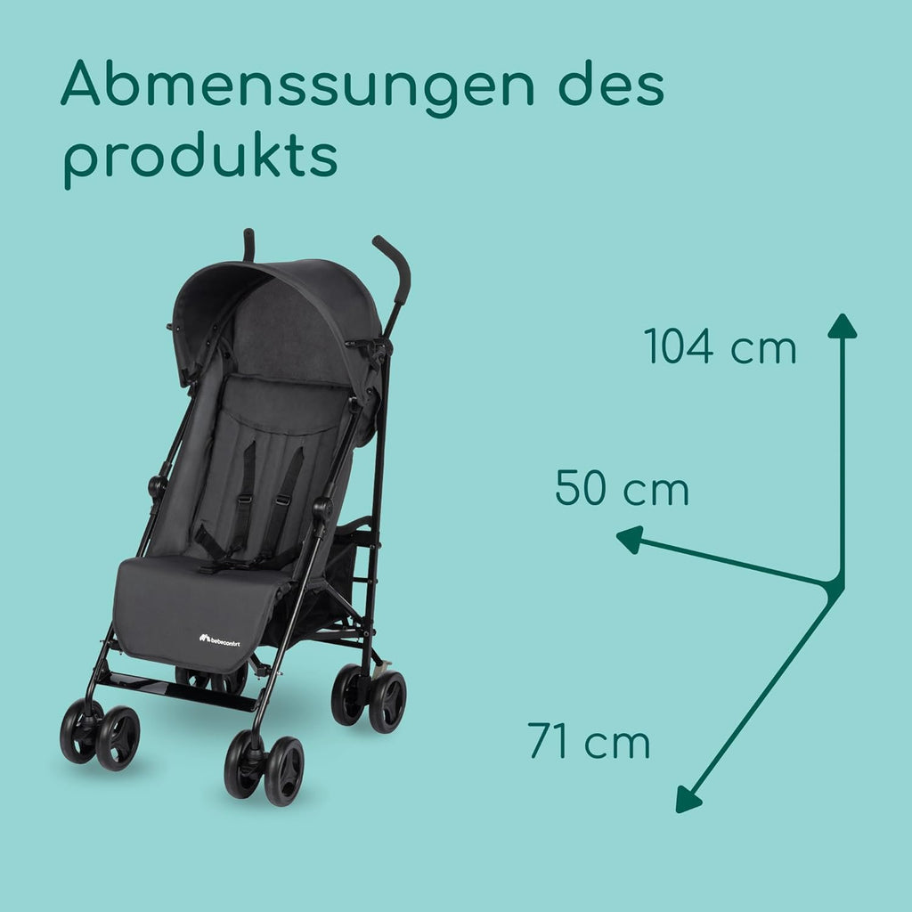 Bebeconfort Rainbow, Kinderwagen, Kompakt und Wendig, 6 Monaten bis 4 Jahre, bis zu 22 kg, Mineral Graphite