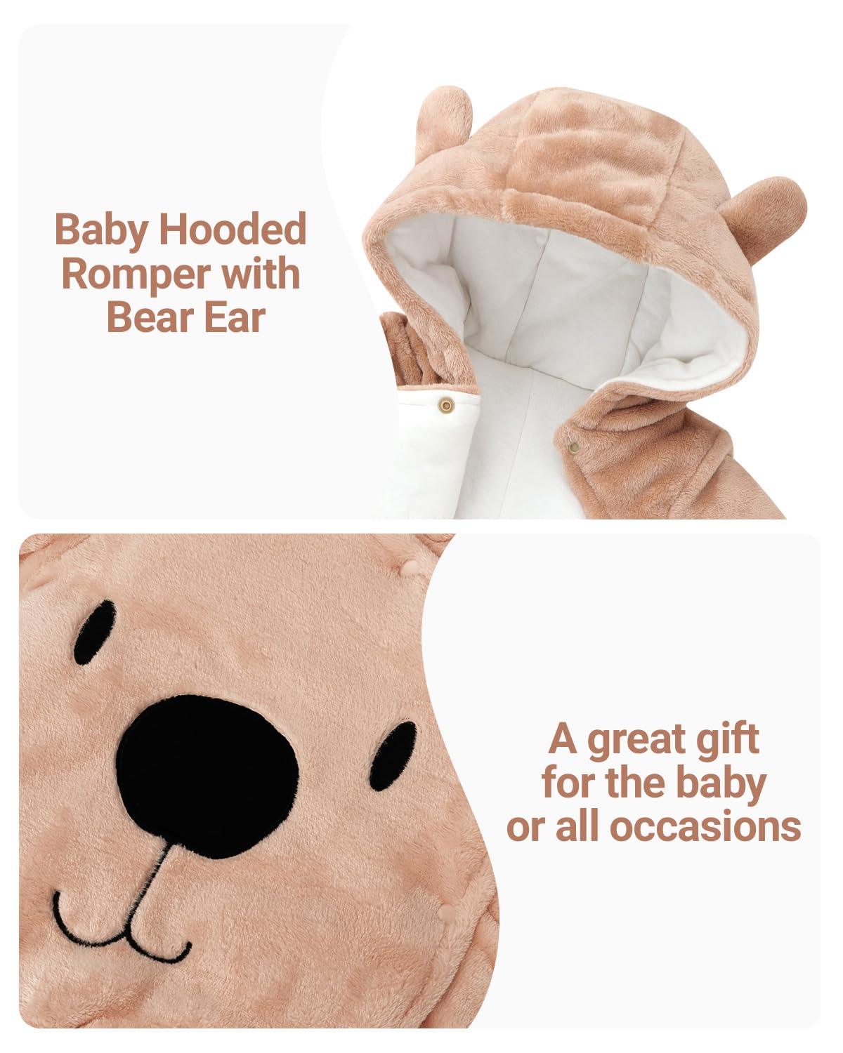 Baby Overall Winter Mit Kapuze Schneeanzug Flanell Strampler Spieler Spielanzug Mit Füße Karikatur Jumpsuit Kleidung 0-3 Monate