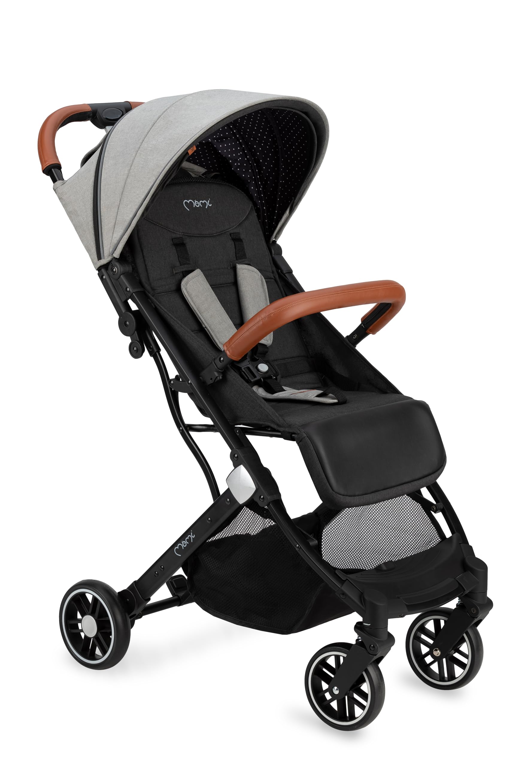 Kinderwagen MoMi ESTELLE ab 6 Monaten (bis 15 kg), klappbarer Kinderwagen mit 5-Punkt-SicherheitsgurtKinderwagen MoMi ESTELLE ab 6 Monaten (bis 15 kg), klappbarer Kinderwagen mit 5-Punkt-Sicherheitsgurt, Einkaufskorb mit Auflappfunktion , Teleskopzuggriff