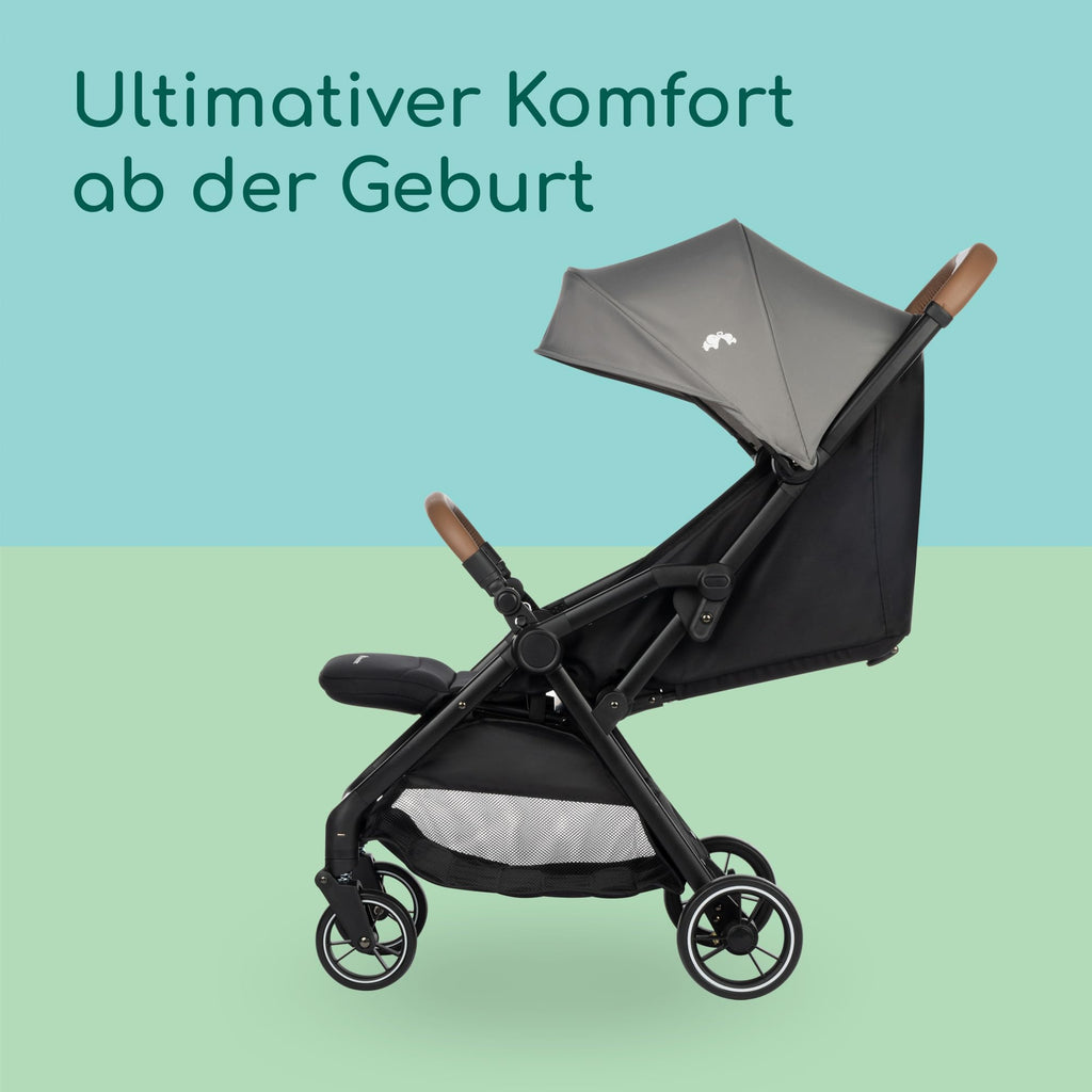 Bebeconfort Zephir, kompakter Baby Kinderwagen, 0–4 Jahre (bis zu 22 kg), leichter Reise Buggy (4,5 kg), in Kabinengröße, flacher und verstellbarer Sitz, Aufbewahrungskorb, Mineral Green