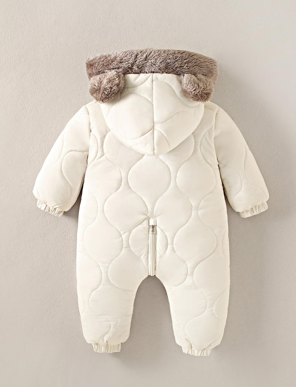 NEAWEALY Baby Winter Overall Mädchen Jungen Schneeanzüge Neugeborene Fleece Gefüttert Strampler Warmer Jumpsuit mit Kapuze