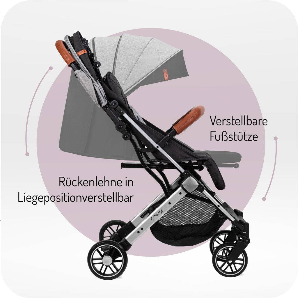 Kinderwagen MoMi ESTELLE ab 6 Monaten (bis 15 kg), klappbarer Kinderwagen mit 5-Punkt-SicherheitsgurtKinderwagen MoMi ESTELLE ab 6 Monaten (bis 15 kg), klappbarer Kinderwagen mit 5-Punkt-Sicherheitsgurt, Einkaufskorb mit Auflappfunktion , Teleskopzuggriff
