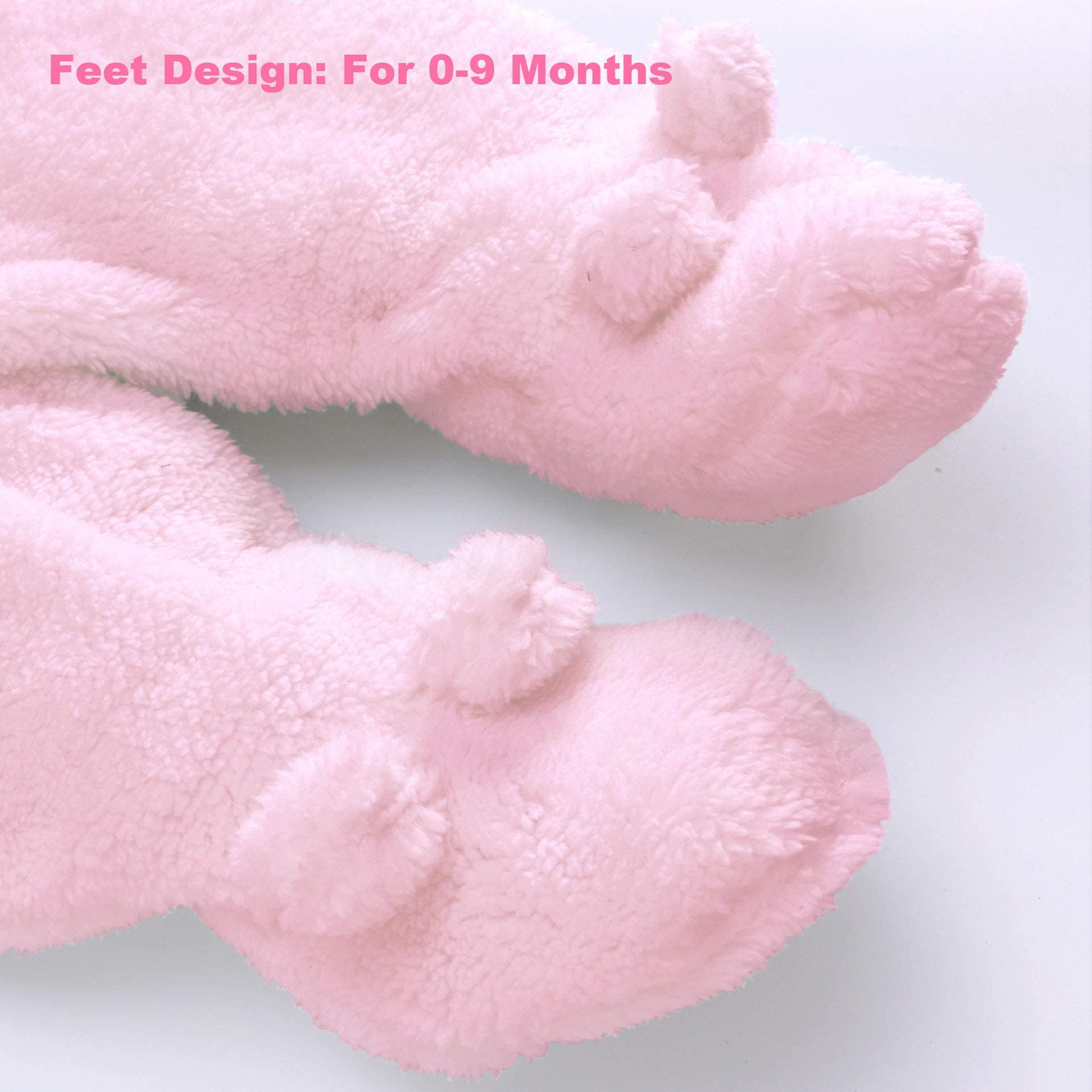 Baby Winter Schneeanzug Baby Strampler, Junge und Mädchen Einteiliger Anzug mit Kapuze, Kleinkind Oberbekleidung Schneeanzug Set Dick und Warm,Blau 3-6 Monate