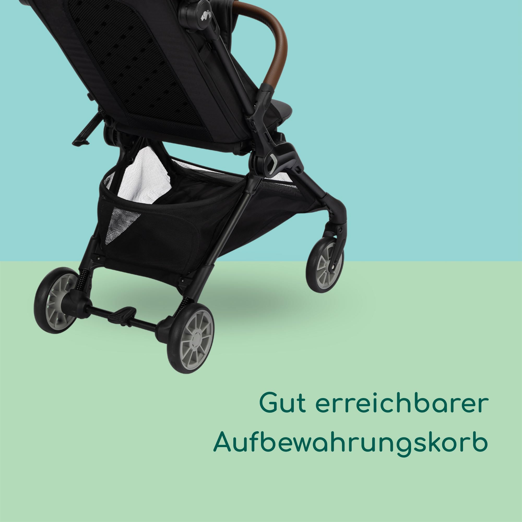 Bebeconfort Zephir, kompakter Baby Kinderwagen, 0–4 Jahre (bis zu 22 kg), leichter Reise Buggy (4,5 kg), in Kabinengröße, flacher und verstellbarer Sitz, Aufbewahrungskorb, Mineral Green