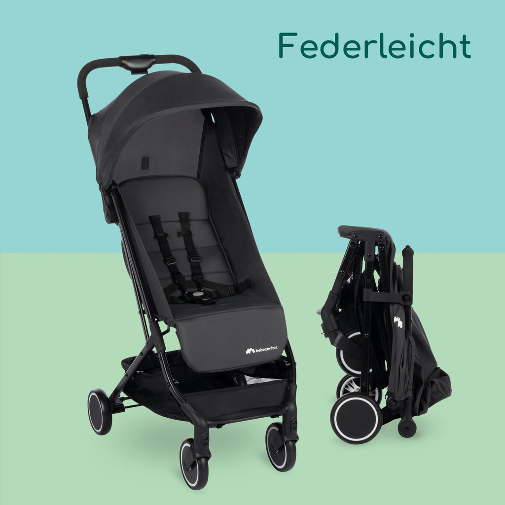 Bebeconfort Rainbow, Kinderwagen, Kompakt und Wendig, 6 Monaten bis 4 Jahre, bis zu 22 kg, Mineral Graphite