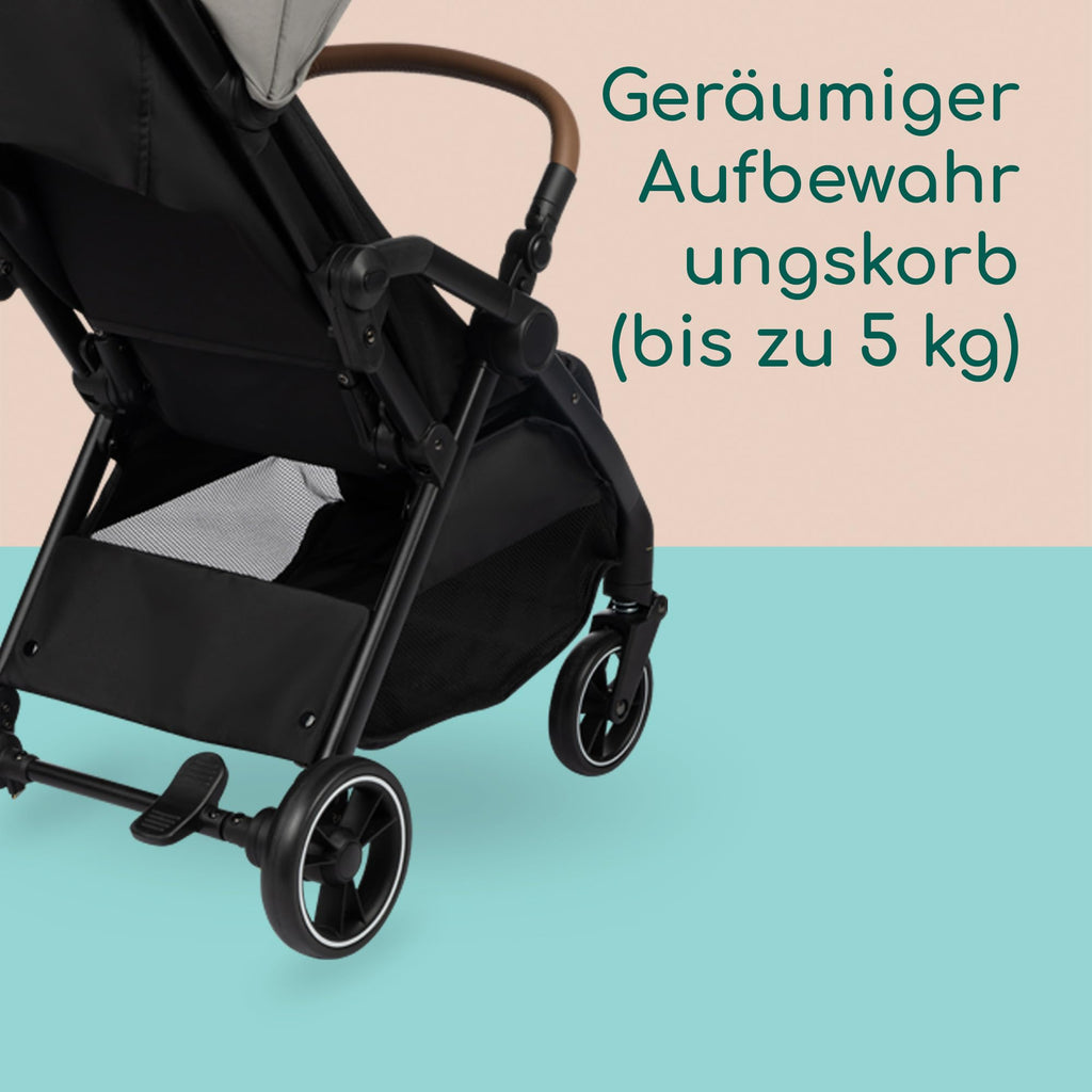 Bebeconfort Zephir, kompakter Baby Kinderwagen, 0–4 Jahre (bis zu 22 kg), leichter Reise Buggy (4,5 kg), in Kabinengröße, flacher und verstellbarer Sitz, Aufbewahrungskorb, Mineral Green