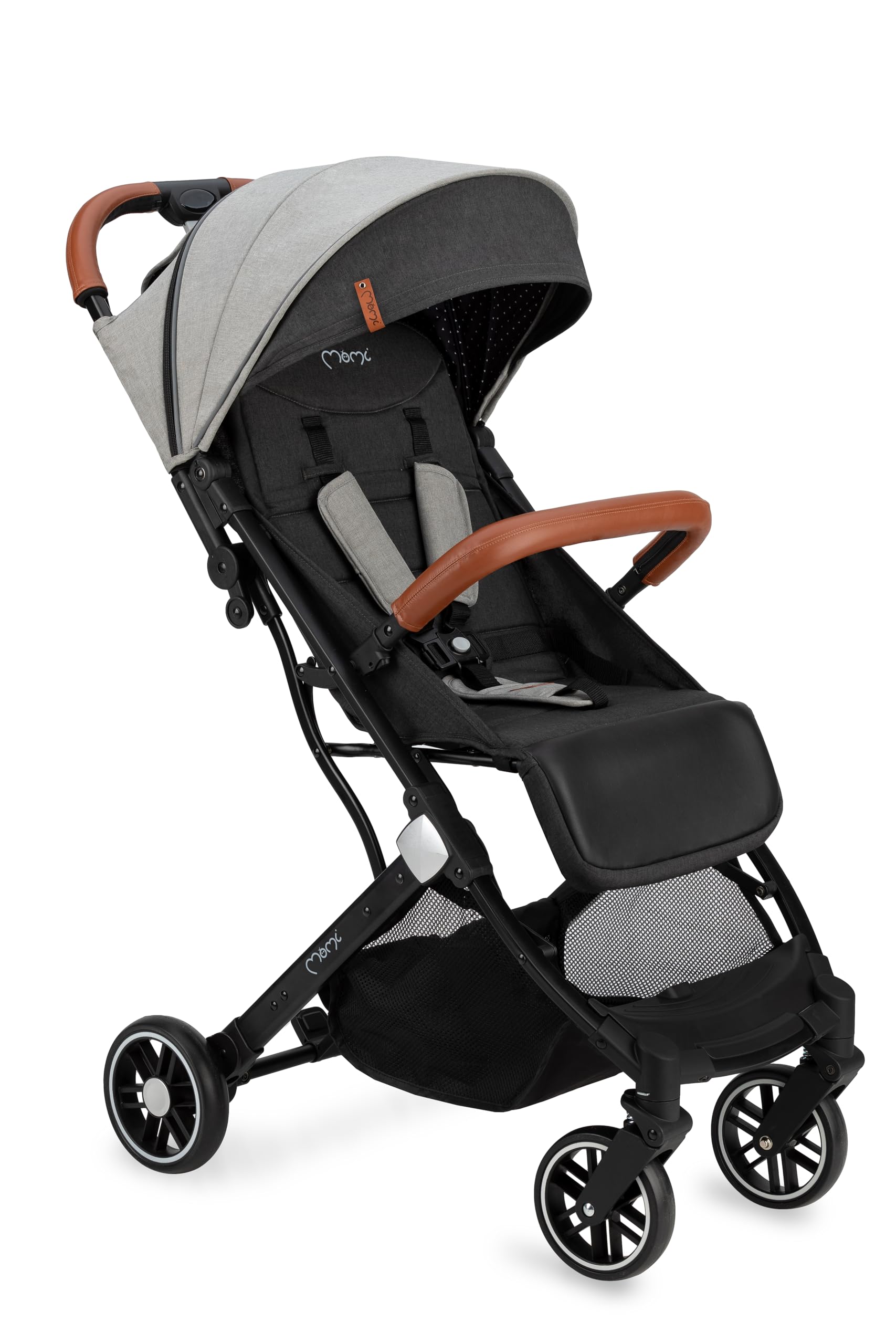 Kinderwagen MoMi ESTELLE ab 6 Monaten (bis 15 kg), klappbarer Kinderwagen mit 5-Punkt-SicherheitsgurtKinderwagen MoMi ESTELLE ab 6 Monaten (bis 15 kg), klappbarer Kinderwagen mit 5-Punkt-Sicherheitsgurt, Einkaufskorb mit Auflappfunktion , Teleskopzuggriff