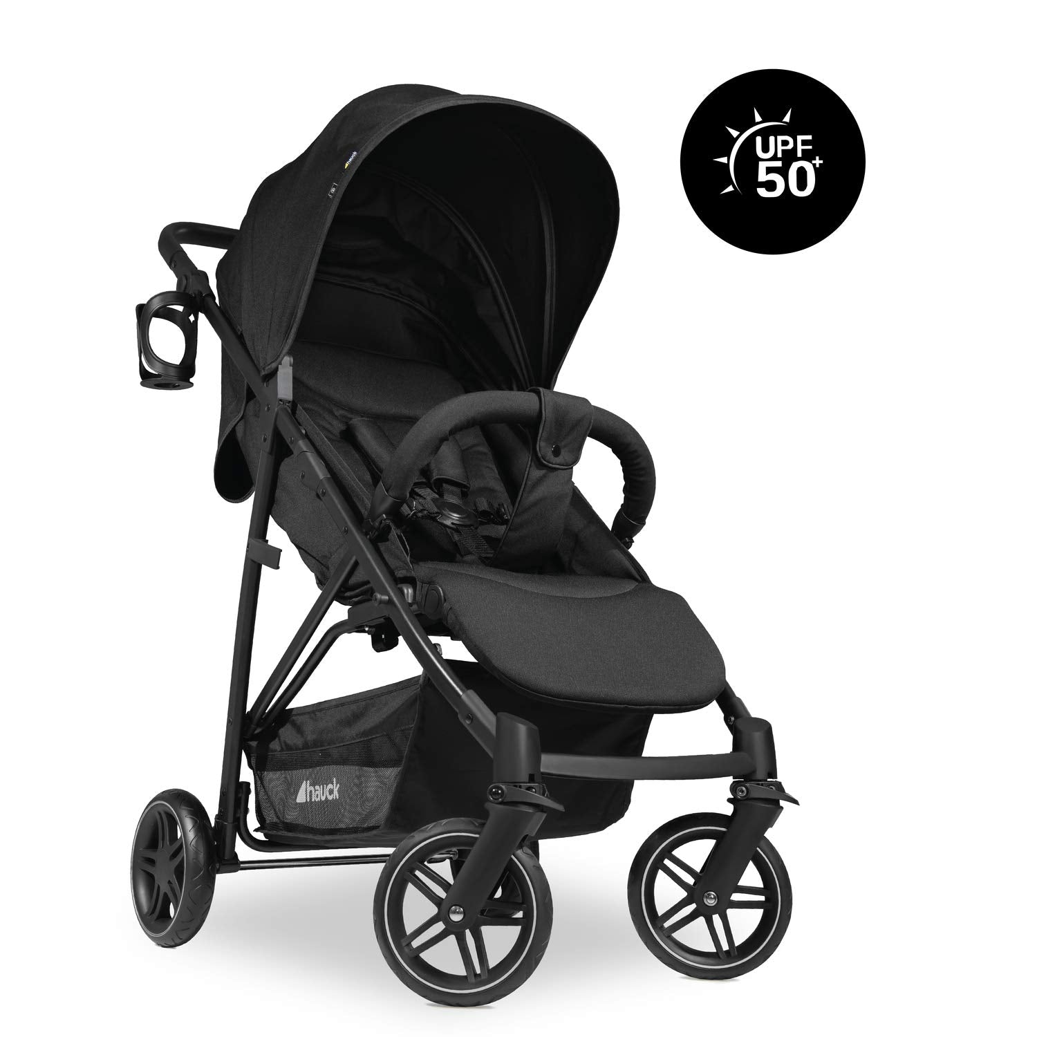 Hauck Rapid 4R Plus Buggy - Kinderwagen mit XL Sonnendach UPF 50+, 25 kg Belastung, schnell klappbar, höhenverstellbar, Getränkehalter, Liegeposition, großem Einkaufskorb
