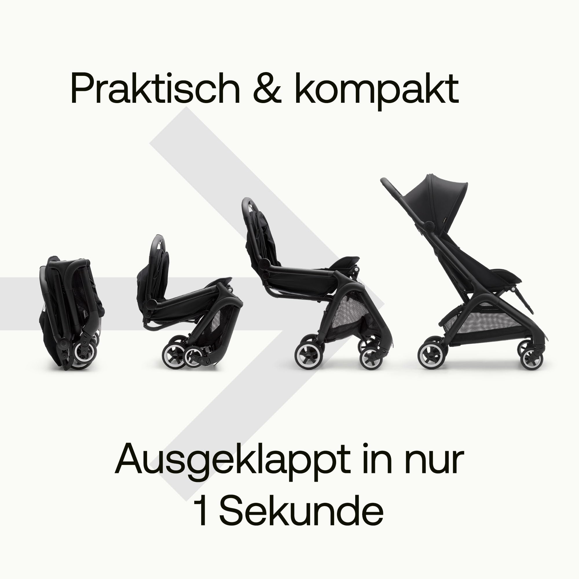 Bugaboo Butterfly ultrakompakter Reise-Kinderwagen, klein & leicht, einhändig faltbar und einfach zu lenken, ergonomischer City-Buggy für Babys ab 6 Monaten, mit viel Stauraum, Forest Green