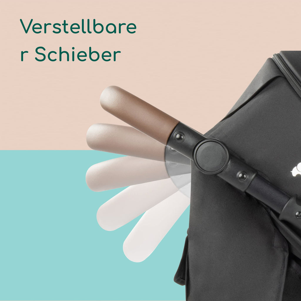 Bebeconfort Zephir, kompakter Baby Kinderwagen, 0–4 Jahre (bis zu 22 kg), leichter Reise Buggy (4,5 kg), in Kabinengröße, flacher und verstellbarer Sitz, Aufbewahrungskorb, Mineral Green