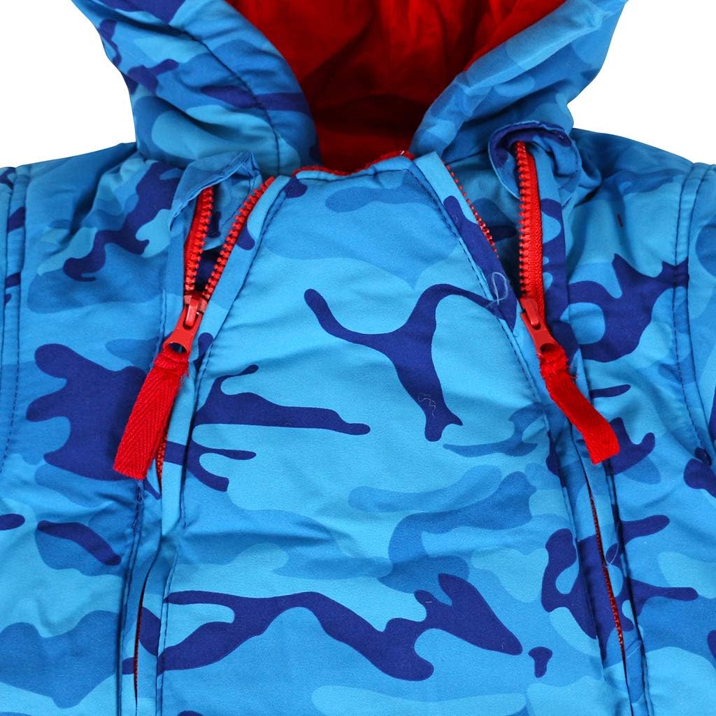 Baby Winter Overall Mit Kapuze Schneeanzüge mit Handschuhen und Füßlinge Mädchen Jungen Warm Kleidungsset