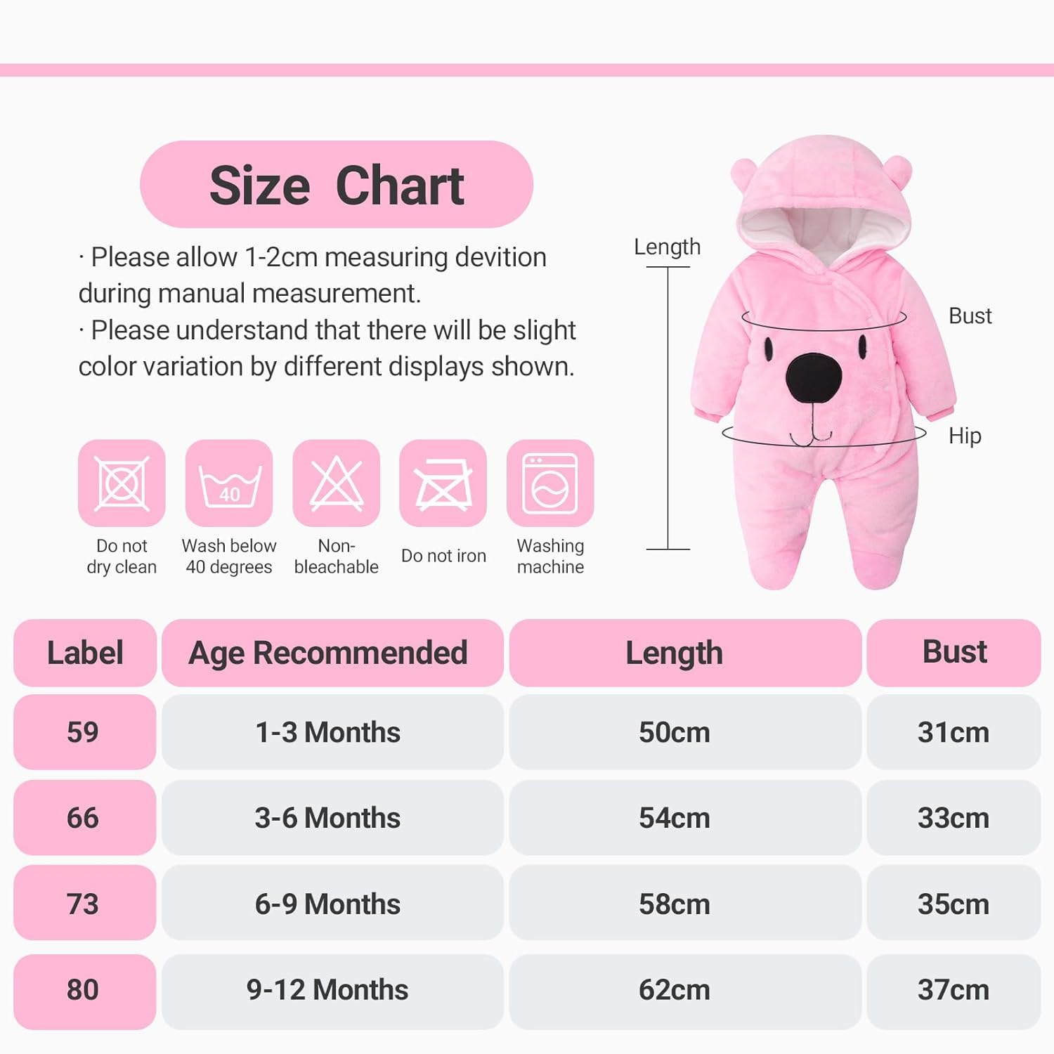 Baby Overall Winter Mit Kapuze Schneeanzug Flanell Strampler Spieler Spielanzug Mit Füße Karikatur Jumpsuit Kleidung 0-3 Monate