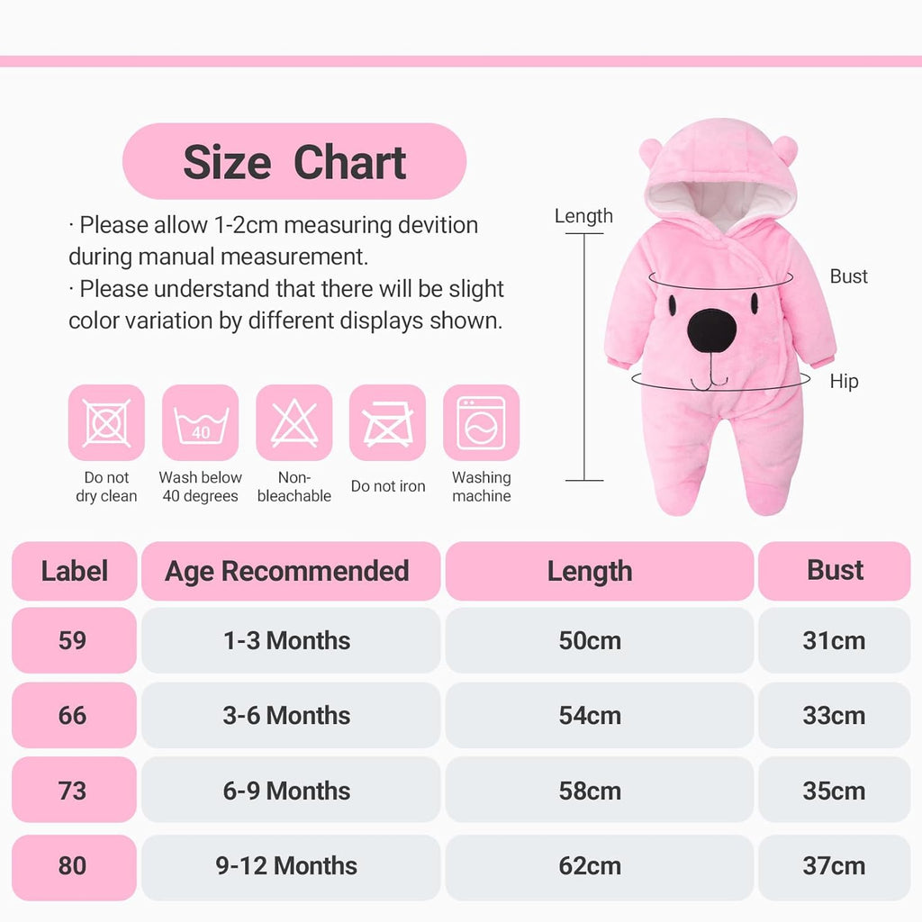 Baby Overall Winter Mit Kapuze Schneeanzug Flanell Strampler Spieler Spielanzug Mit Füße Karikatur Jumpsuit Kleidung 0-3 Monate