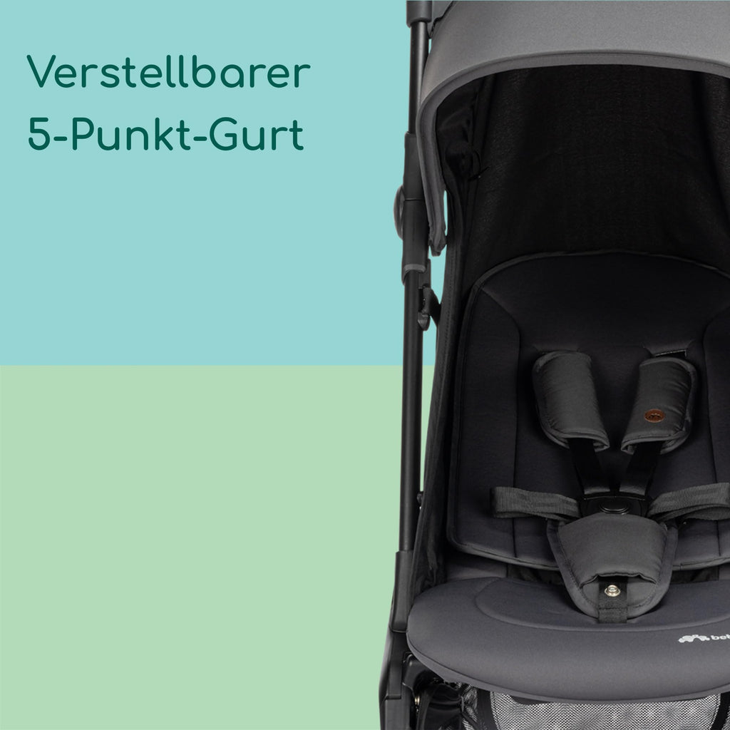 Bebeconfort Zephir, kompakter Baby Kinderwagen, 0–4 Jahre (bis zu 22 kg), leichter Reise Buggy (4,5 kg), in Kabinengröße, flacher und verstellbarer Sitz, Aufbewahrungskorb, Mineral Green