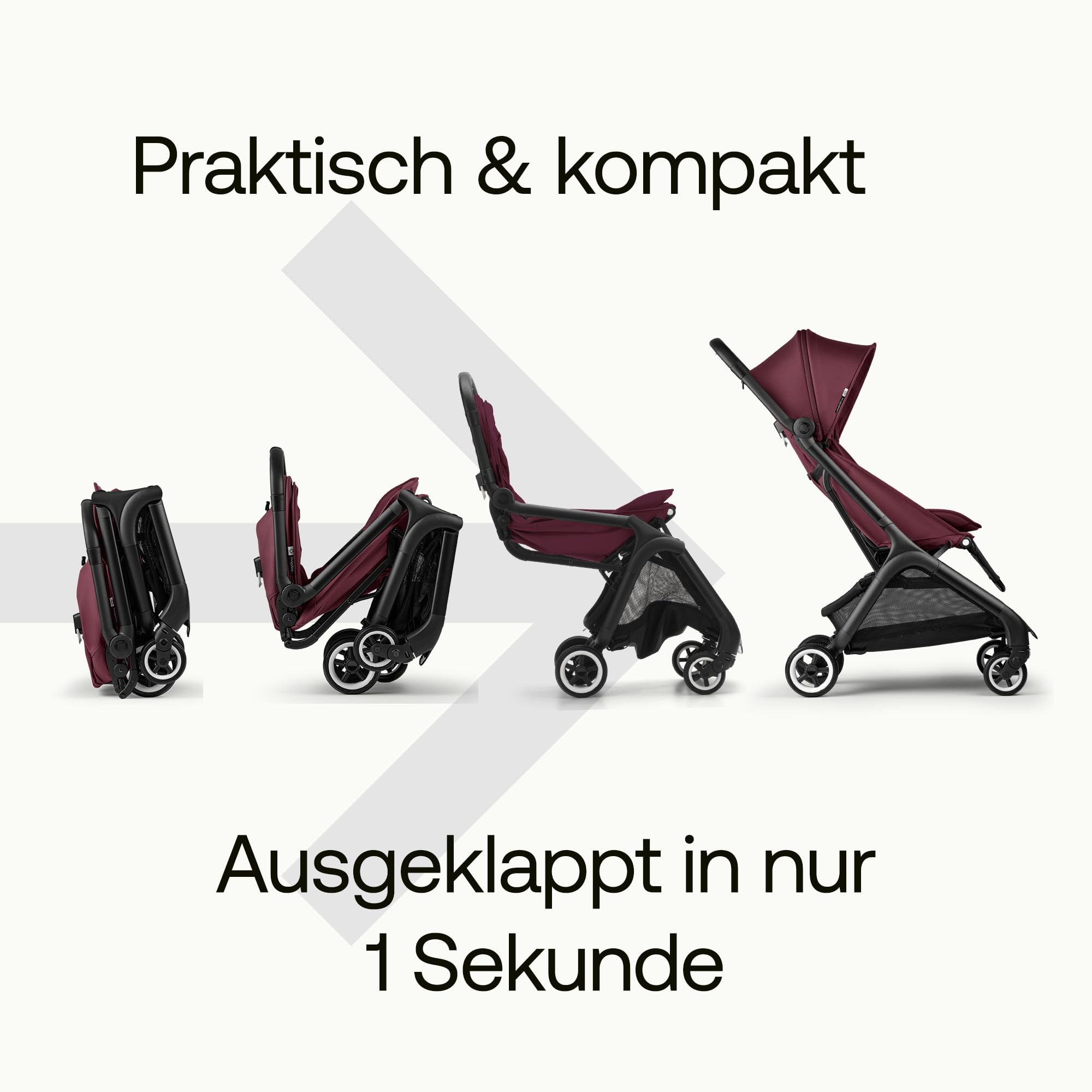 Bugaboo Butterfly ultrakompakter Reise-Kinderwagen, klein & leicht, einhändig faltbar und einfach zu lenken, ergonomischer City-Buggy für Babys ab 6 Monaten, mit viel Stauraum, Forest Green
