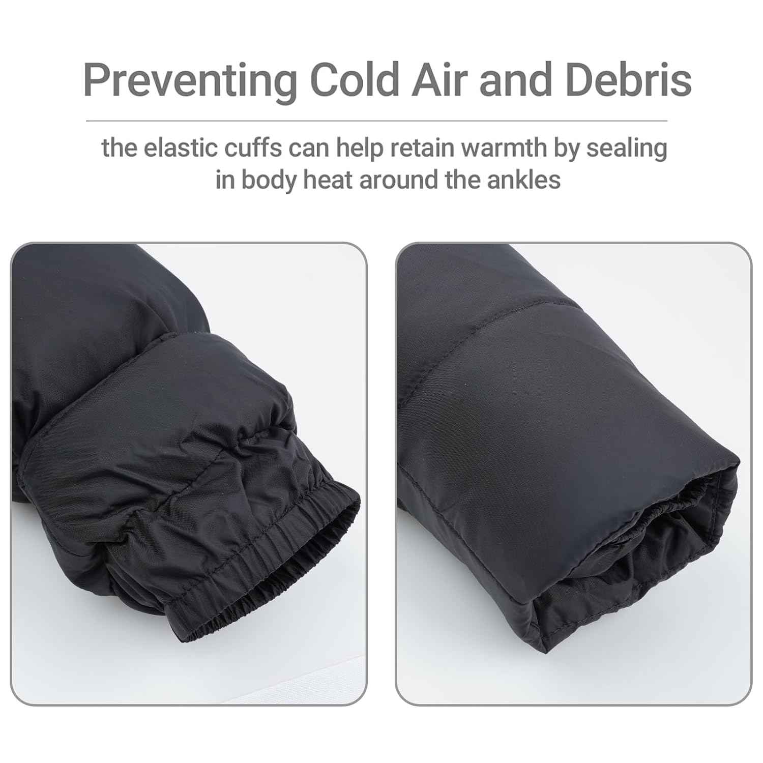 Kinder Daunenjacke Schneeanzug mit Künstliches Fell Kaputze Bekleidungsset Mädchen Jungen Verdickte Winterjacke + Skihose Daunenhose Kinderskianzug, Schwarz 4-5 Jahre