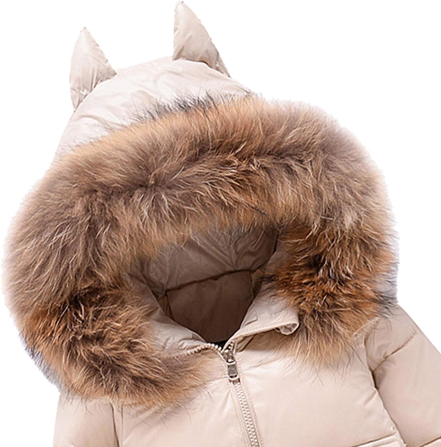 amropi Skianzug Mädchen Kinder Schneeanzug Daunenjacke mit Kaputze + Skihose 2tlg Bekleidungsset Winteranzug für 1-5 Jahre