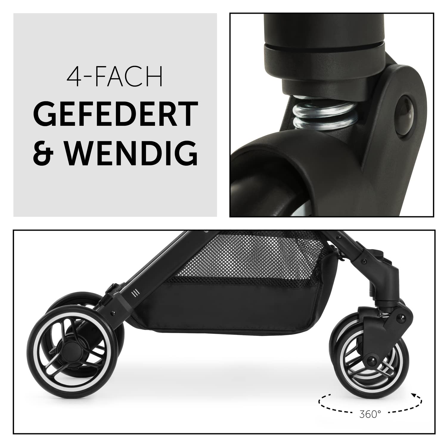 Hauck Travel N Care Dark Olive Kinderwagen – Leichter Reise Buggy für Kinder ab Geburt bis 22 kg mit Liegefunktion, kompakt und UPF 50+