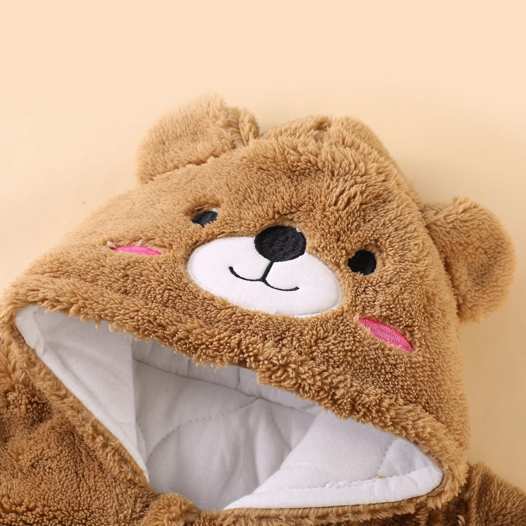 Baby Winter Schneeanzug Baby Strampler, Junge und Mädchen Einteiliger Anzug mit Kapuze, Kleinkind Oberbekleidung Schneeanzug Set Dick und Warm,Blau 3-6 Monate