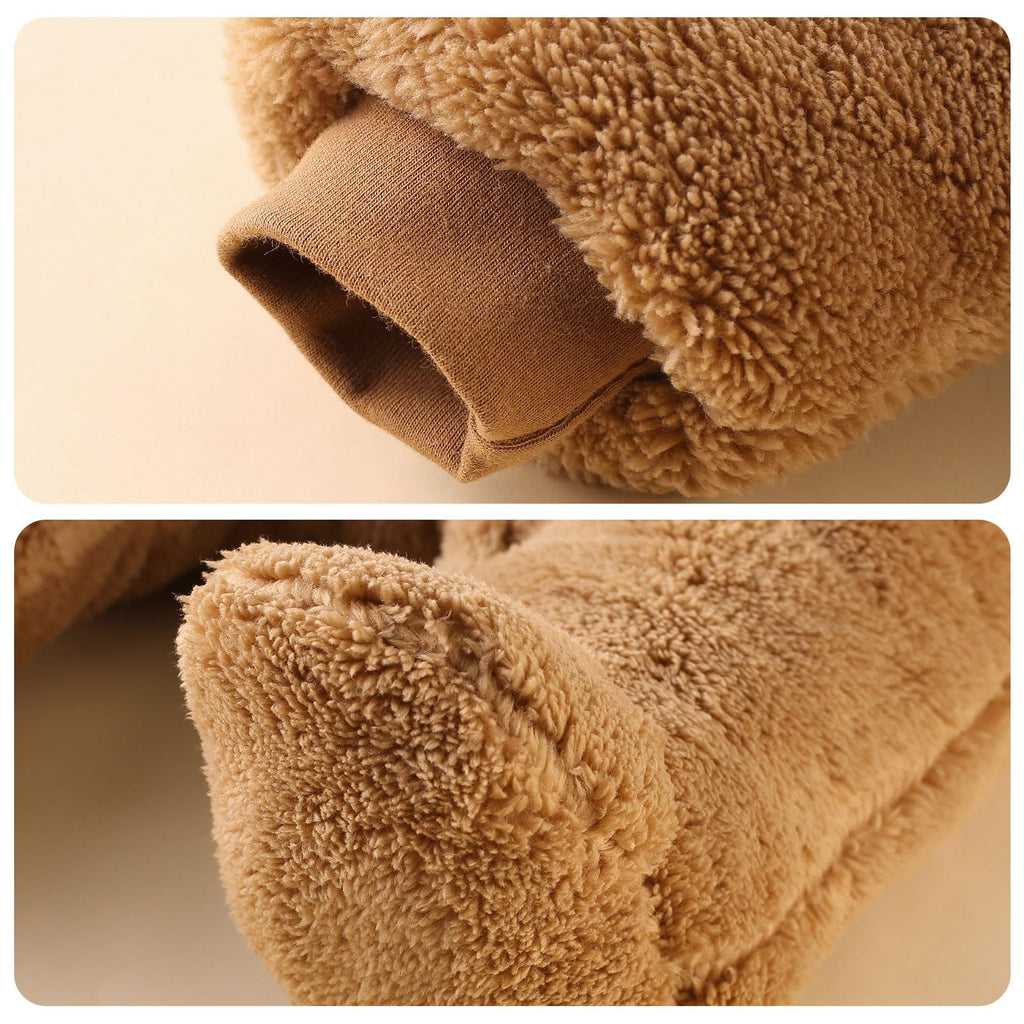 Baby Winter Schneeanzug Baby Strampler, Junge und Mädchen Einteiliger Anzug mit Kapuze, Kleinkind Oberbekleidung Schneeanzug Set Dick und Warm,Blau 3-6 Monate