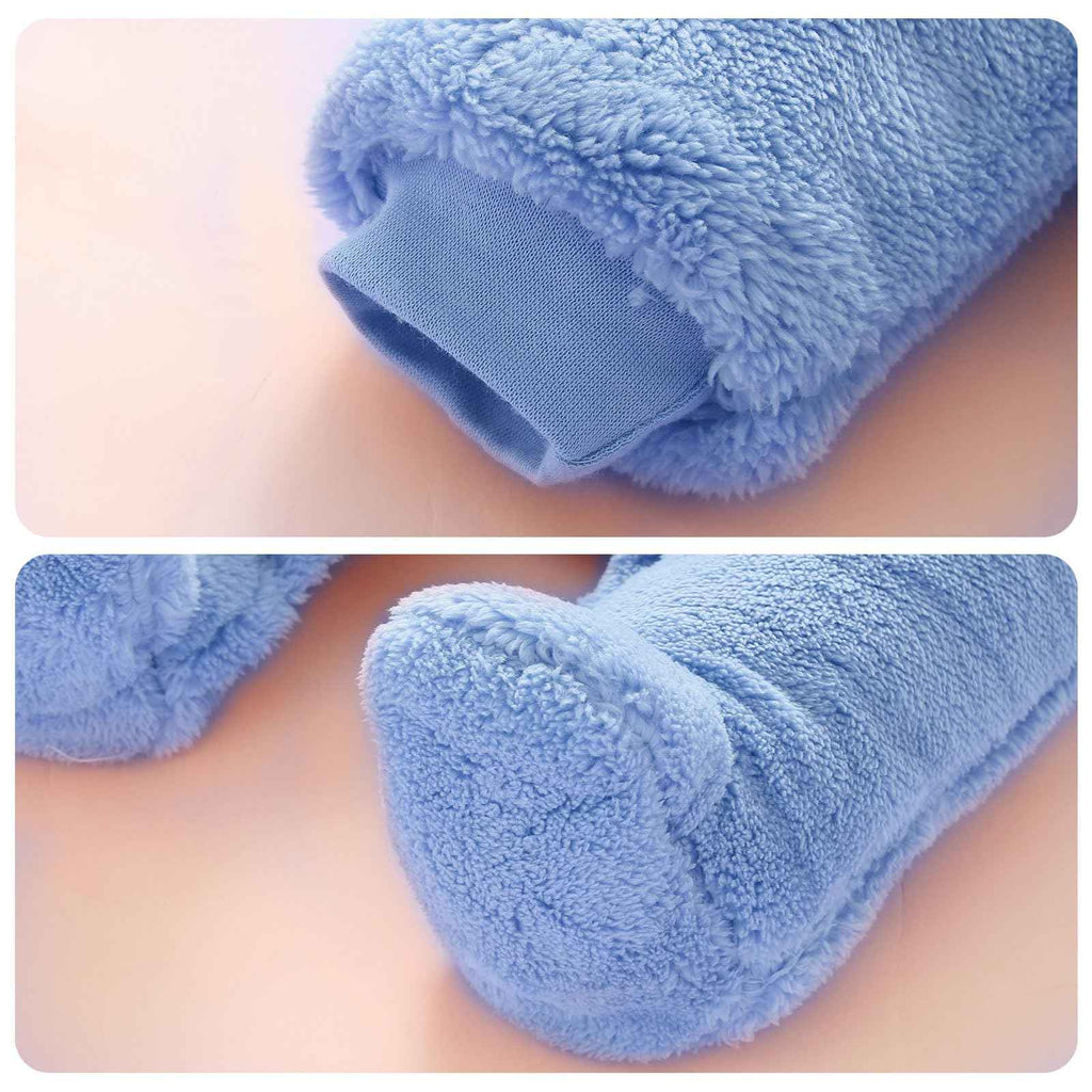 Baby Winter Schneeanzug Baby Strampler, Junge und Mädchen Einteiliger Anzug mit Kapuze, Kleinkind Oberbekleidung Schneeanzug Set Dick und Warm,Blau 3-6 Monate