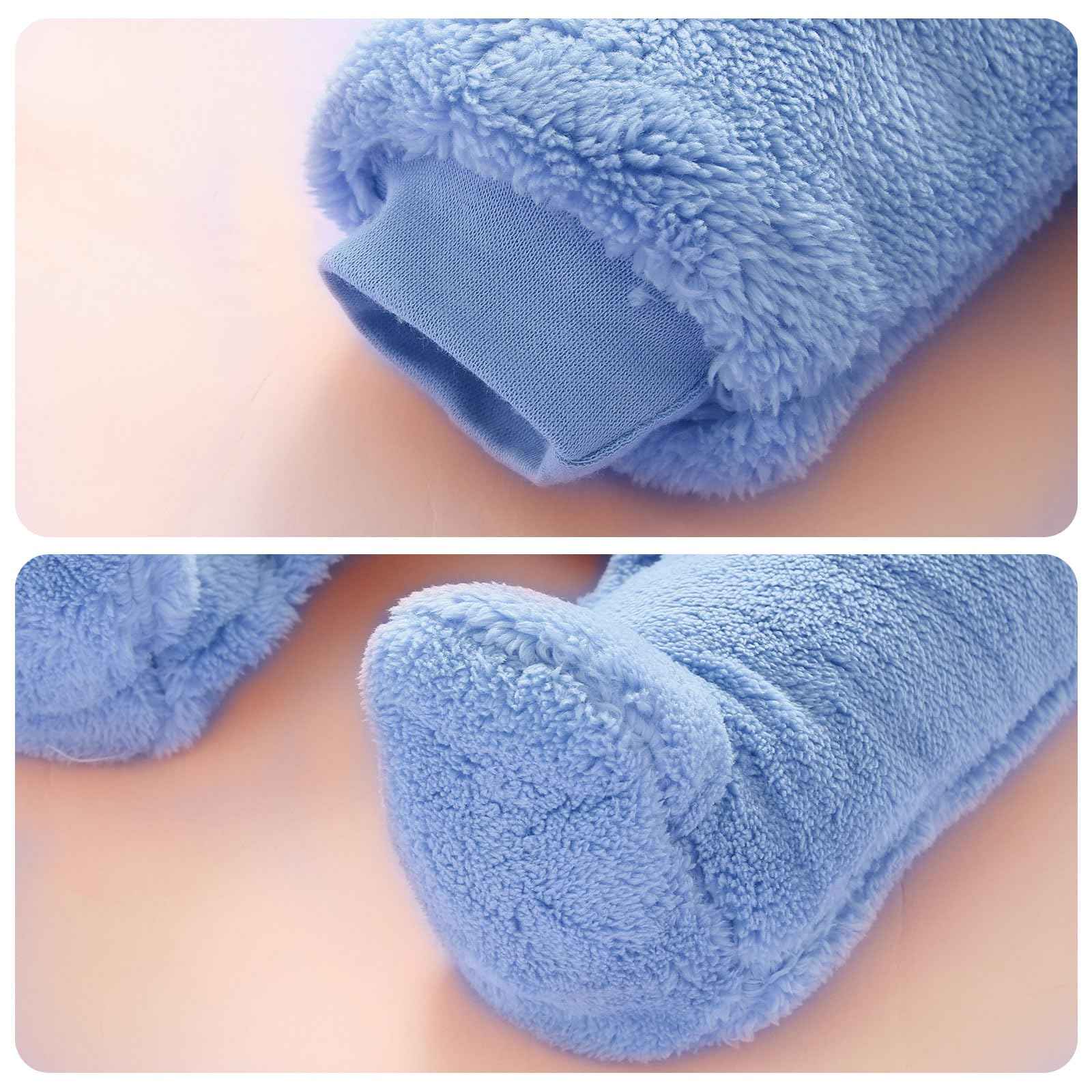 Baby Winter Schneeanzug Baby Strampler, Junge und Mädchen Einteiliger Anzug mit Kapuze, Kleinkind Oberbekleidung Schneeanzug Set Dick und Warm,Blau 3-6 Monate