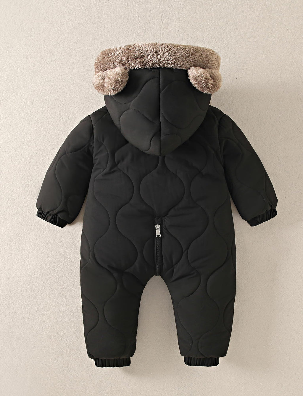 NEAWEALY Baby Winter Overall Mädchen Jungen Schneeanzüge Neugeborene Fleece Gefüttert Strampler Warmer Jumpsuit mit Kapuze