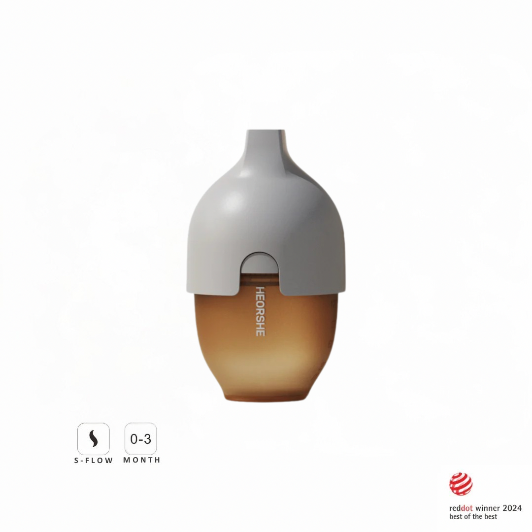 Ultra Wide Neck Baby Bottle 160ml (Grau)