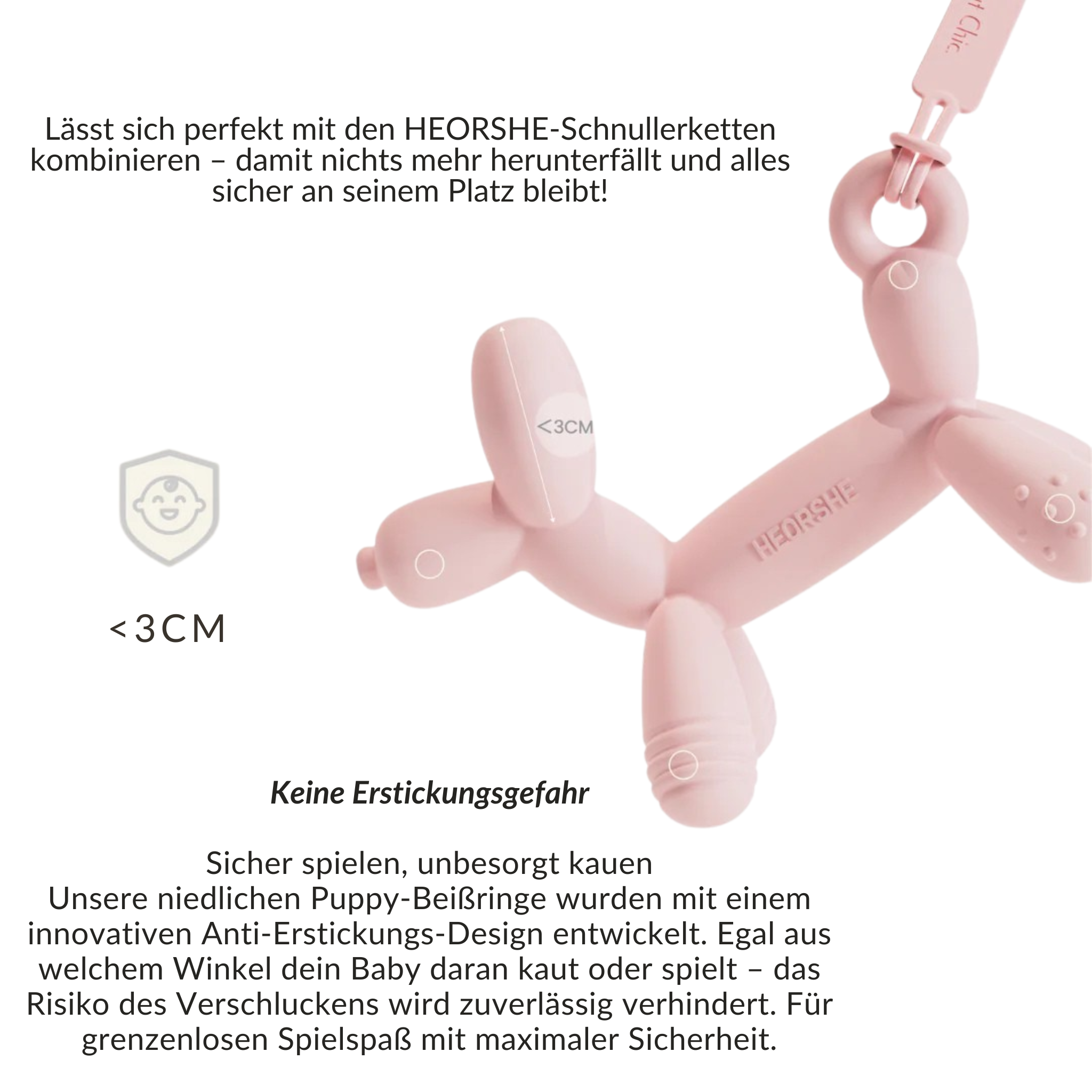 Puppy Teether (Rosa)