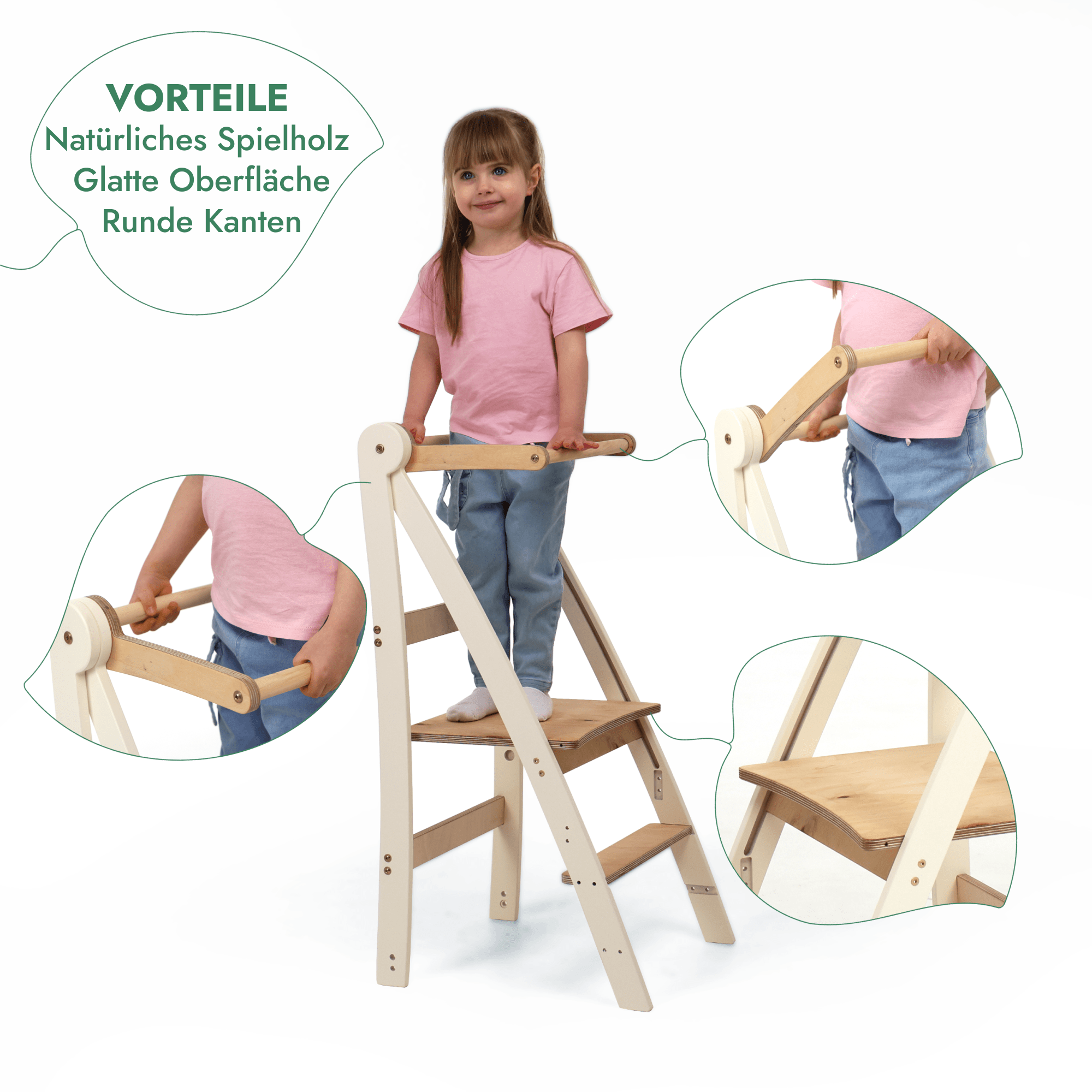 Montessori Lernturm - Höhenverstellbarer Kinderstuhl